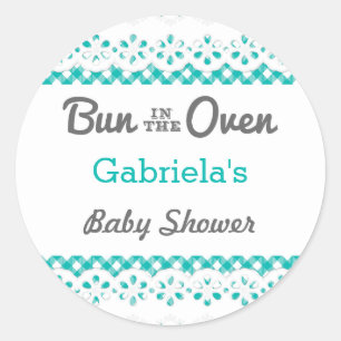Bun Dans Le Baby shower Du Four Favoriser Sticker