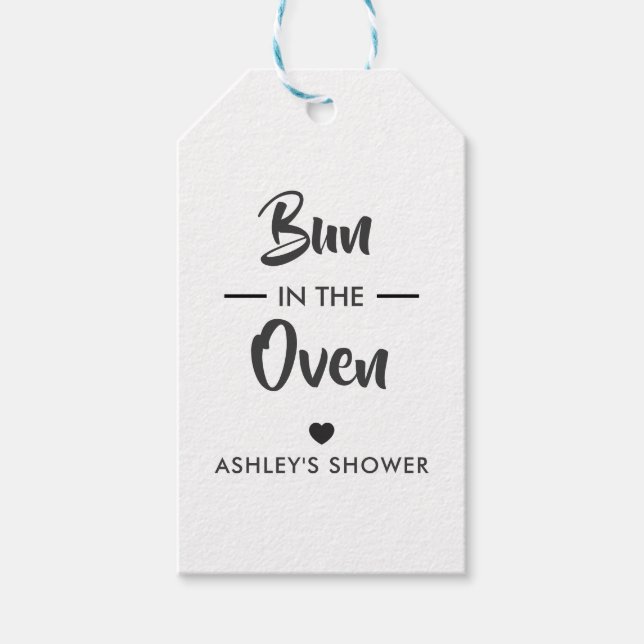 Bun dans l'étiquette four, étiquette cadeau Baby s (Devant)