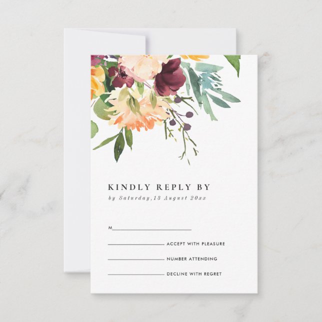 BUNCH FLORAL BLANC BRILLANT JAUNE ORANGE RSVP (Devant)