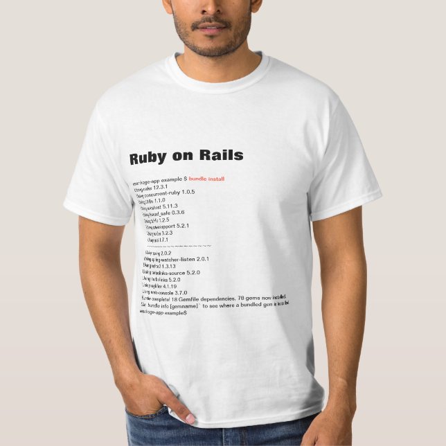 bundle install T-shirts (Ruby on Rails) (Devant)