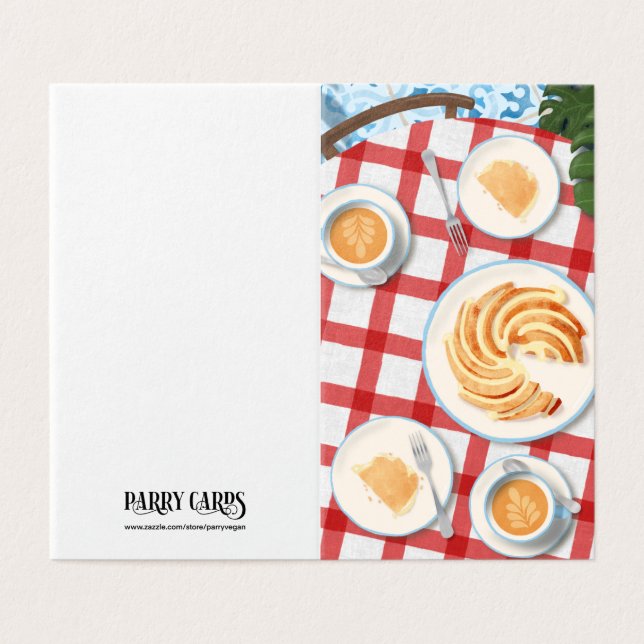 Bundt Cake and Coffee for Two (Outside Unfolded)