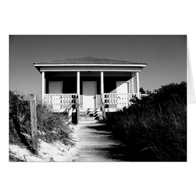 bungalow plage noir et blanc (Devant Horizontal)