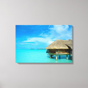 Bungalow sur l'eau sur toile de Bora Bora