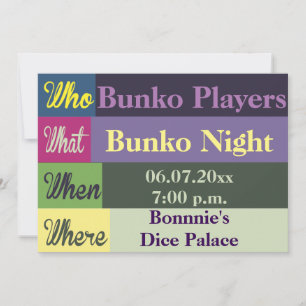 Bunko Moderne Invitation coloré
