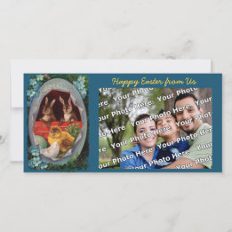 Bunnies de Pâques et Carte photo Vintage