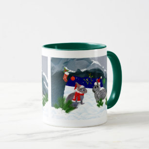 Bunnies sous la Mug Mistletoe