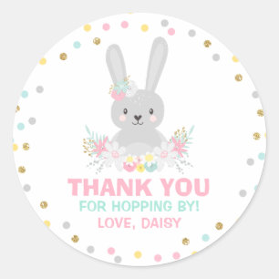 Bunny Anniversaire Fête Favoriser Tag Un Sticker B