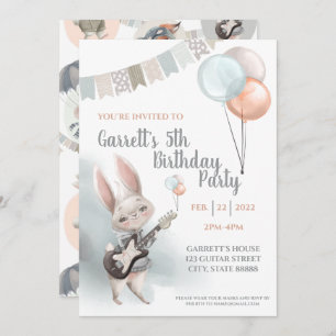 Bunny Anniversaire Fête Invitation