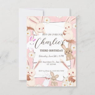 Bunny Anniversaire invitation pour Enfant