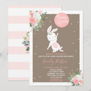 Bunny Baby shower Invitation Quelques Bunny Spécia