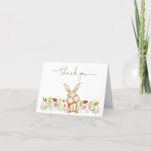 Bunny Baby shower Merci Carte Note