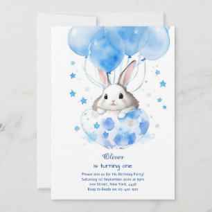 Bunny Boy Invitation d'anniversaire