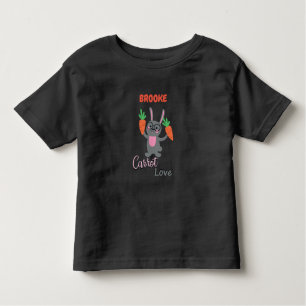 "BUNNY CARROT LOVE" PERSONNALISÉ TODDLER T-SHIRT