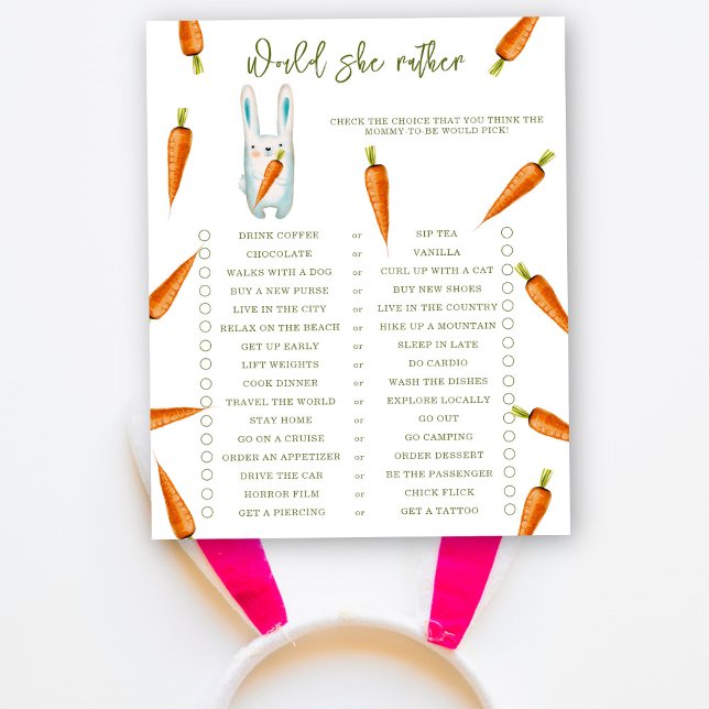 Bunny & Carrot - Préférerait-elle - jeu pour bébé (Créateur téléchargé)