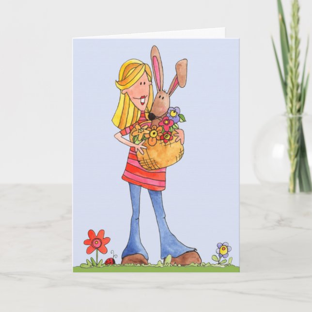Bunny de jardin - Carte de voeux (Devant)
