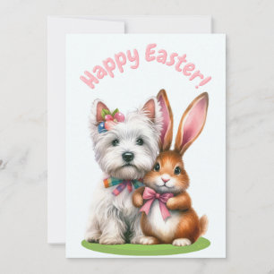 Bunny de Pâques et Westin Carte de Pâques