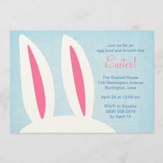 Bunny Ears 5x7 Invitations de Pâques