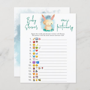 Bunny Emoji jeu d'images baby shower