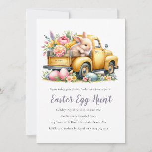 Bunny floral de Whimsical Invitation chasse aux oe