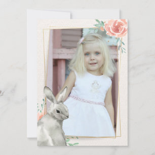 Bunny Frame Photo Invitation