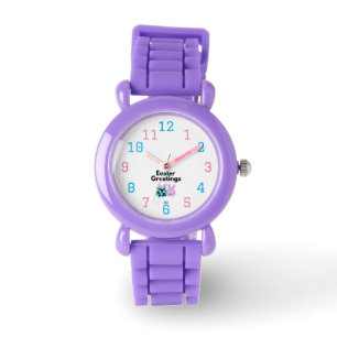 Bunny Fuzzies Enfants Purple Silicone Montre