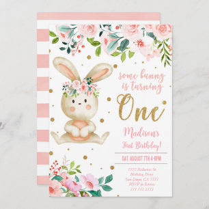 Bunny Invitation d'anniversaire