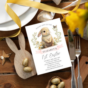 Bunny Pâques Wild Un Anniversaire Fête Invitation