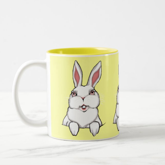 Bunny Rabbit Mug Coffee Coupe de lapin de Pâques C (Gauche)