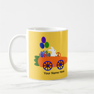 Bunny Riding voiture carotte #3 Mug