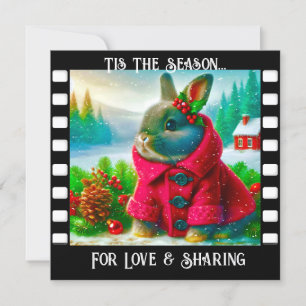 Bunny Sweet Snowy Carte de Noël