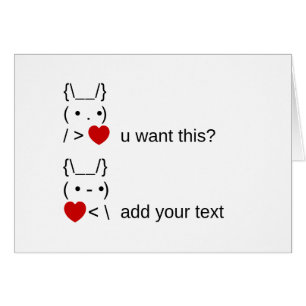 bunny u want this? / Customizable ASCII Text Art