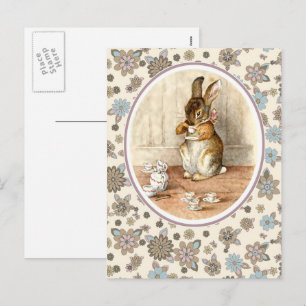 Bunny vintage. Carte postale de Pâques