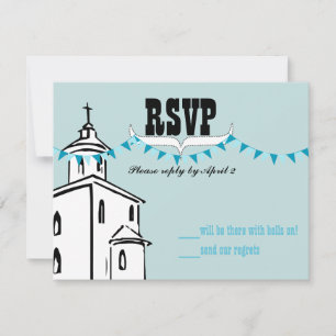 Bunting Bleu Aqua Nous allons à la Chapelle RSVP