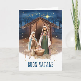 Buon Natale. Carte de la crèche en italien