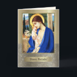 Buon Natale. Carte de Noël Art in Italien<br><div class="desc">Buon Natale. Elégant design festif avec feuille d'or embellit personnalisable Carte de Noël Art fin avec ornements en feuille d'or en italien. "Madonna and Child",  vers 1905. Artiste : Marianne Stokes. Cartes de correspondance et cadeaux disponibles dans la catégorie Noël & Nouvel An / Beaux-Arts de notre magasin.</div>