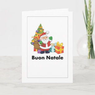 Buon Natale dans la carte italienne de vacances