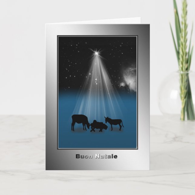 Buon Natale, "Joyeux Noël," carte italienne (Devant)