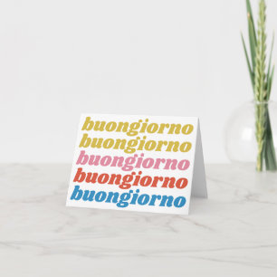 Buongiorno Italien Bonjour Typographie Cute Retro