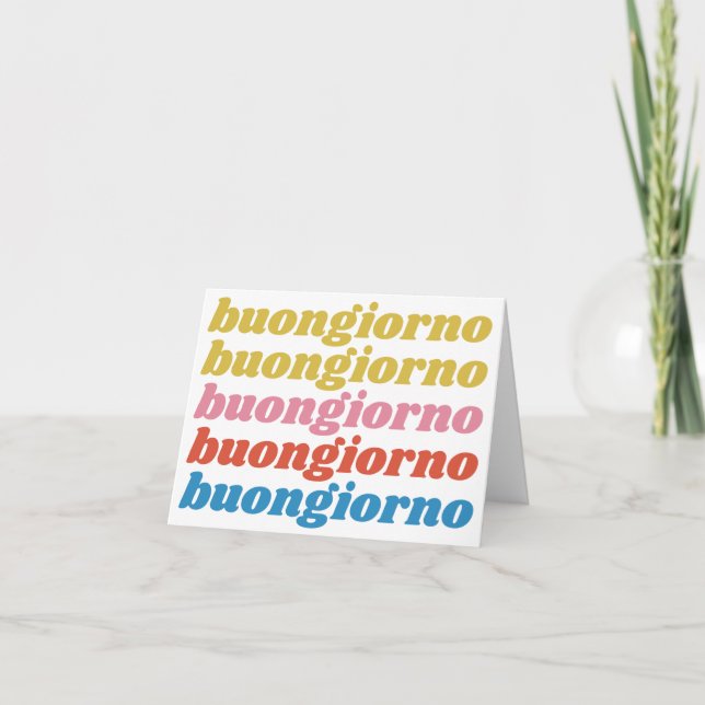 Buongiorno Italien Bonjour Typographie Cute Retro (Devant)