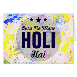 Bura Na Mano Holi Hai Holi Colorée Moderne et Jo