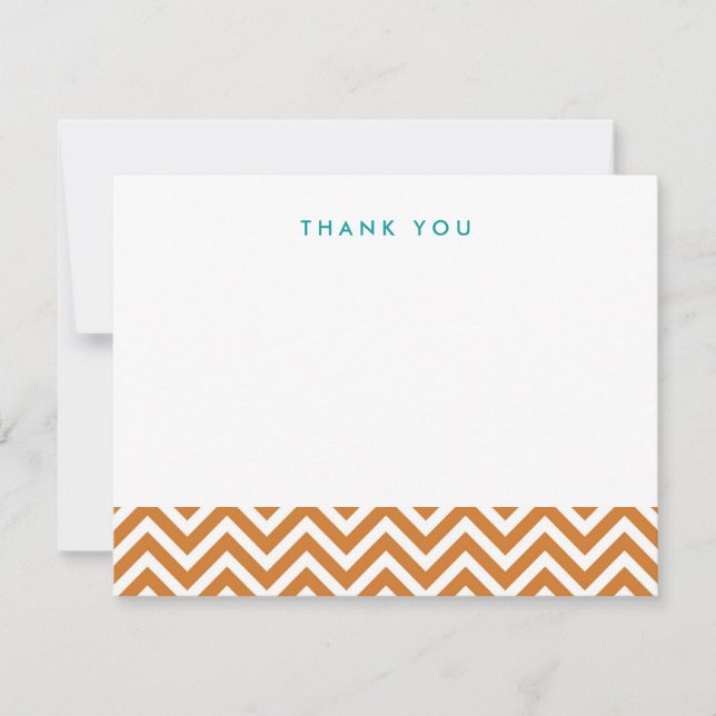Burange simple Chevron Merci Cartes de notes (Devant)