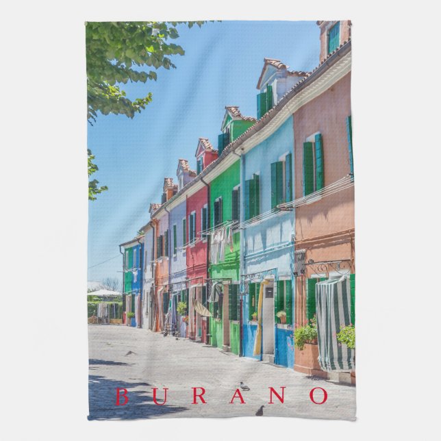 Burano abrite une serviette de thé (Vertical)