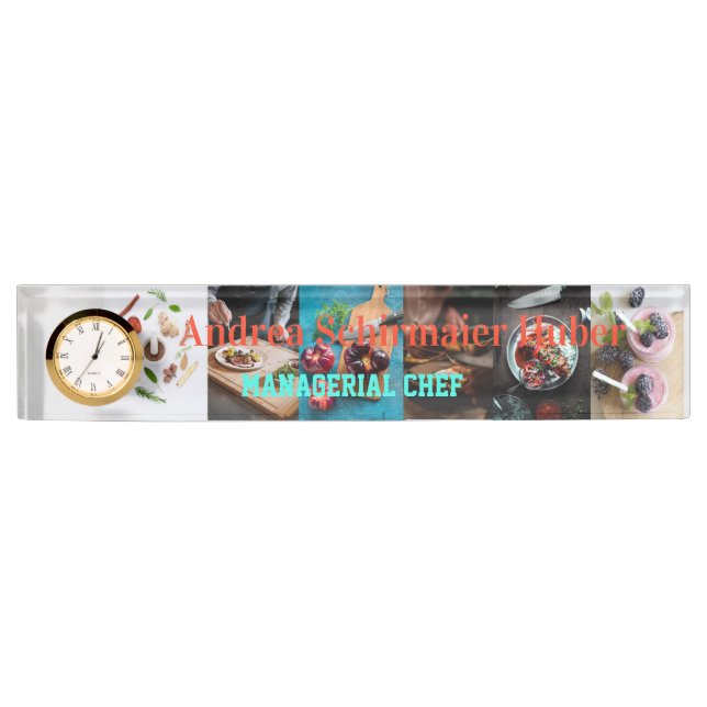 Bureau culinaire Chef de bureau Nom Plaque avec no (Devant)