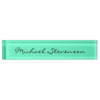 Bureau d'affaires de charme bleu Nom Plaque