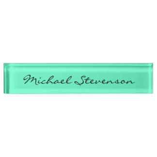 Bureau d'affaires de charme bleu Nom Plaque