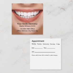 Bureau des dentistes du sourire Cartes de visite d
