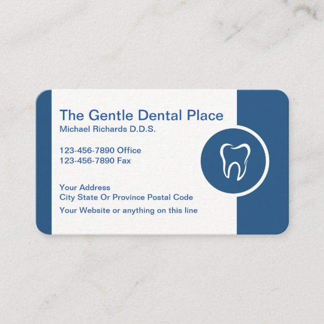 Bureau des dentistes Nouveaux Cartes de visite (Devant)