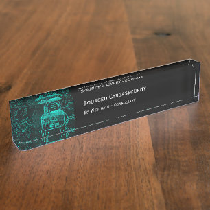 Bureau du consultant en cybersécurité Nom Plaque