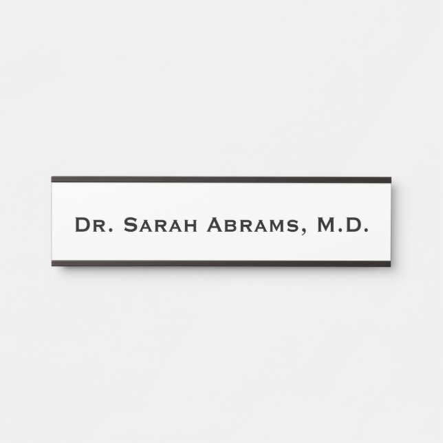 Bureau du médecin blanc Porte du médecin Plaque de (Devant)