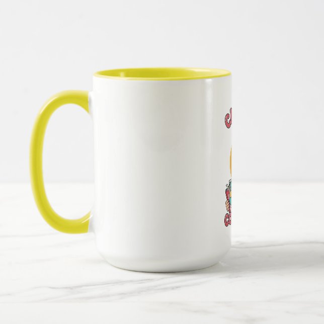 Bureau en désordre + Café chaud – Mug de motivatio (Gauche)